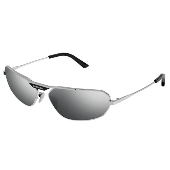 NEW BALENCIAGA BB0245S 002, SILVER UNISEX SUNGLASSES BALENCIAGA - Picture 1 of 4